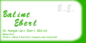 balint eberl business card
